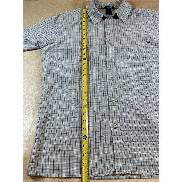 Marmot Mens Medium Multicolor Hiking Shirt Tan With Brown Black Plaid - Picture 5 of 12